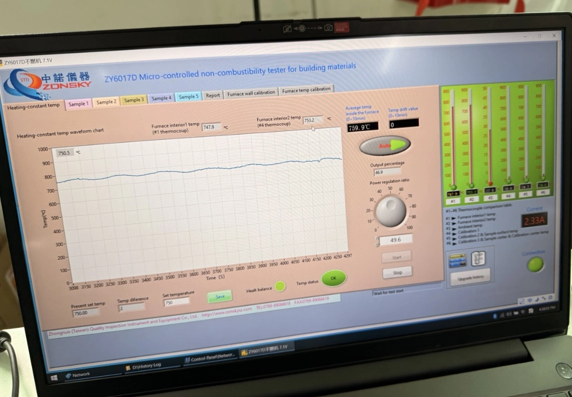 Non-Combustibility Test Apparatus